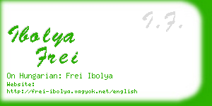 ibolya frei business card